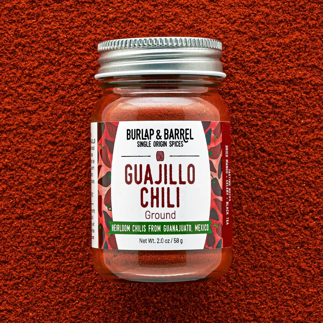 Burlap & Barrel Guajillo Chili Powder, 1.9 oz glass jar