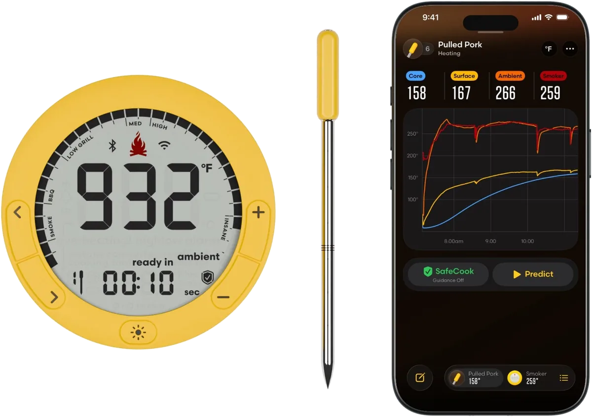 Combustion Predictive Thermometer with WiFi Giant Grill Gauge
