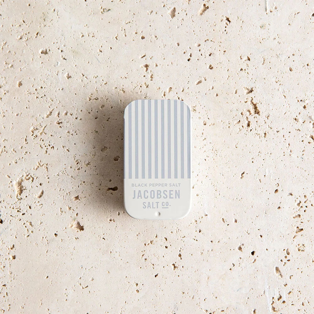 Jacobsen Salt Co Infused Black Pepper Salt Slide Tin