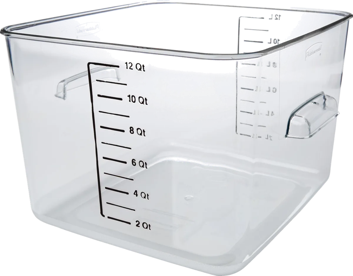 Rubbermaid Commercial 12 Qt Clear Square Food Storage Container