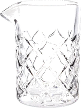 Cut-crystal cocktail mixing glass