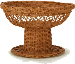 Woven pedestal fruit bowl